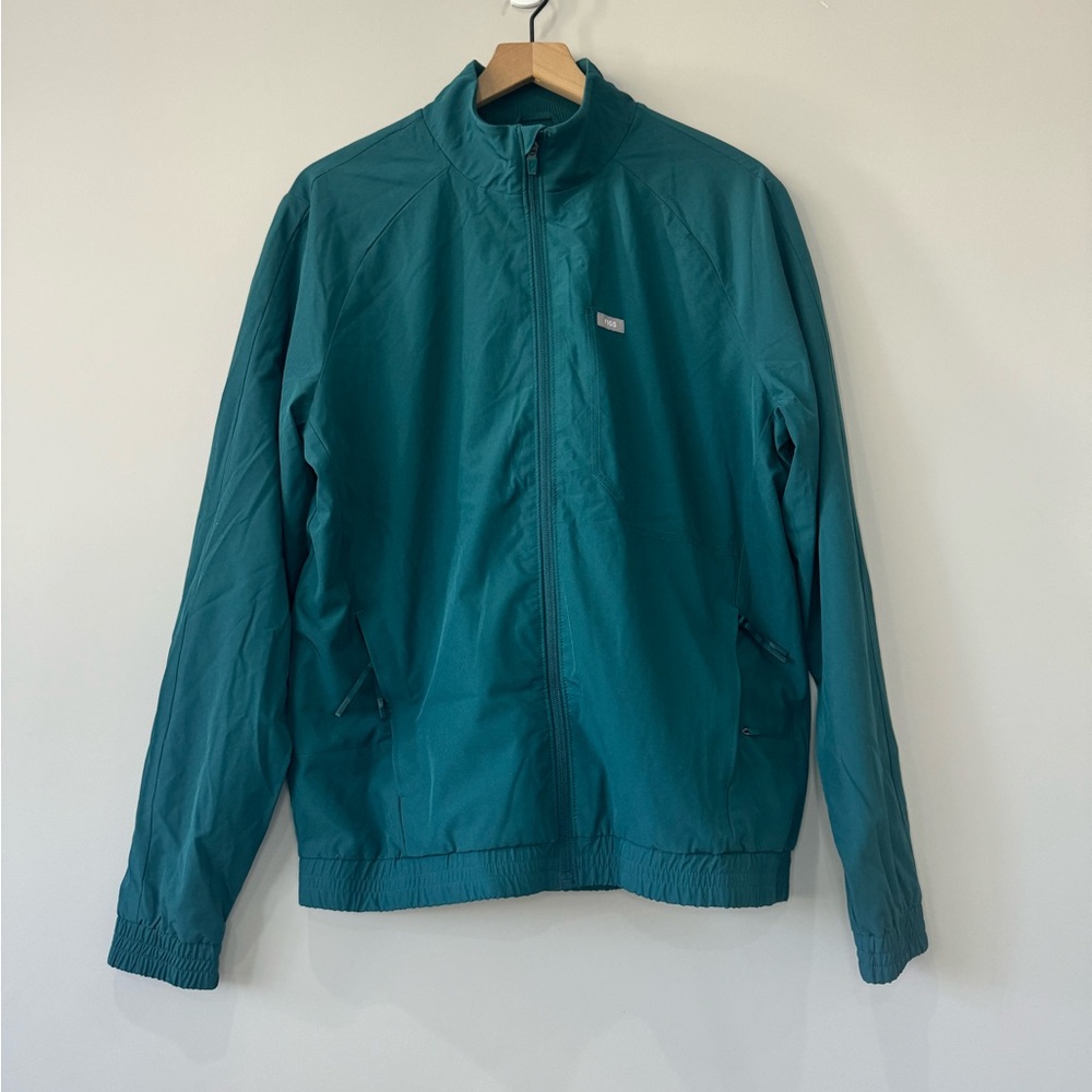 Figs Men's Cobaki Performance Emerald Green Full-Zip Lightweight Jacket size M